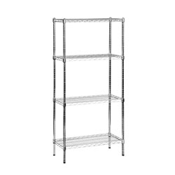 Eclipse Chrome Wire Shelving Starter Bay 4 Shelves 1625 x 915 x 460mm