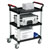 Utility Tray Trolley Standard - 3 Shelves - 980 x 460 x 750mm Capacity 100kg