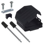 Amphenol 86303637BLF DSub Backshell Snap Plastic Straight Exit 9 Way