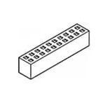 Amphenol ICC 63453-114LF DualRow Female Connector Vertical14P .76um