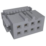 Amphenol ICC 71600-008LF Shrouded Female 8Pol IDC 2x4P 30uIn Gold