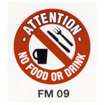 Beaverswood Floor Marker 430mm dia. No Food or Drink