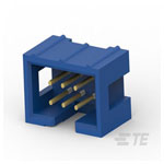 TE Connectivity 2-1761603-1 Low Pro Header IDC Vertical 6P Male Unshrouded Blue