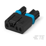 TE Connectivity 2106135-3 Board Connector Plug Male 3 Contact Black