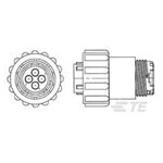 TE Connectivity 796094-2 Circular Connector Female Plug 4 Contacts