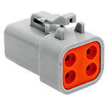 Amphenol ATP06-4S Plug HSG 4POS Female Unshrouded