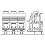 TE Connectivity 1986242-3 Terminal Blocks Fixed 15mm 3 Positions Green