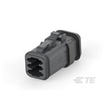 TE Connectivity 1-2600035-9 Connector Female Shrouded 6CCT Black Plug Seal HS