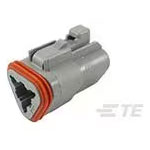TE Connectivity DT06-3S-C015 DT Series Connector Plug 3P Female Shrouded Grey