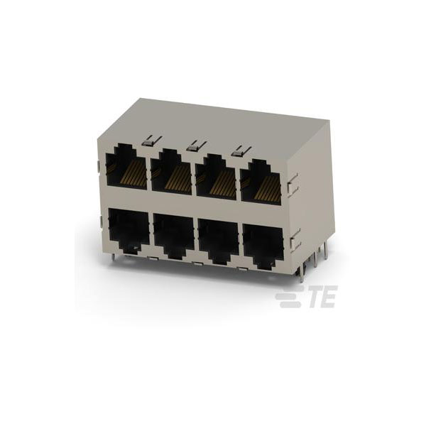 TE Connectivity 1734715-2 RJ45 Port Female Shielded Multiport 2x4
