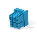 TE Connectivity 2420266-6 Housing Socket Female 2X3P Blue HCI 4.0 Unshrouded