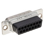 ITT Cannon DAA15PK87-F0 DSub Connector Female Unshrouded Solder Cup 15 Pin