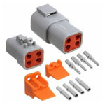 Amphenol ATP4PS-CKIT Connector Plug and Socket 4P Crimp 12-14AWG Male Unshrouded