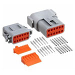 Amphenol ATM ATM12PS-CKIT Plug Shrouded Male 12P Crimp 16-22AWG