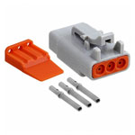 Amphenol ATM06-3S-KIT01 ATM Series Male Plug 3POS Crimp 16-22AWG Shrouded