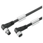 Weidműller 2443151000 Cable M8 4-Pole Male Unshrouded Black PVC Cable