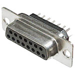 TruComponents 150408 D-SUB receptacles Pins: 15 Soldering
