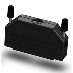 OSSI Connectors OS-DPPK37 Snap Fit Hinged Plastic D Type Cover 37 Way Black