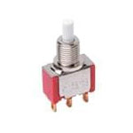 Littelfuse 8125SD9ABE Pushbutton Switches SPDT ON-MOM Through Hole