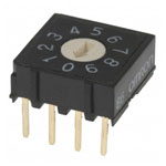 Omron A6R 2000M Rotary DIP Switch 10 Position Through Hole SMT