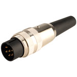 Lumberg SV60 6 Pin Male DIN Plug IEC 60130-9 Straight Cable Mount