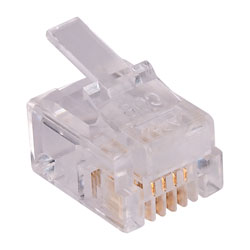 MH MHRJ126P4CR 6P4C Unshielded Plug -RJ12- Budget