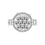 TE Connectivity 281924-1 Connector Male Unshrouded Bulkhead Tab Housing