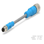 TE Connectivity T4052127004-002 M8 Male Connector Unshrouded 1m Cable