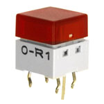 Omron B3W-9000-R1R Switch Red LED Red Cap Tactile
