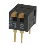 Omron A6DR-2100 Slide Dip Switch 2 Switches SPST On-Off