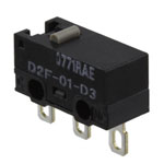 Omron D2F-01-D3 Snap Acting Limit Switch SPDT Momentary 0.1A Subminiature