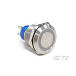 TE Connectivity AV2210E712Q04 AV22 Pushbutton 3A Blue LED 12V Move Ring