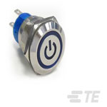TE Connectivity AV1911P724Q04 AV19 Pushbutton Switch Blue LED 3A