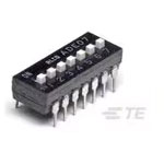 TE Connectivity ADE0604 DIP Switch SPST 6Pos Ext Slide Through Hole