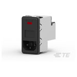TE Connectivity PS000DS6B AC Power Entry Module 6A Dual Fuse Snap In Mount