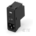 TE Connectivity PS0SSDS30 Power Entry Module 3A Dual Fuse Snap In Mount