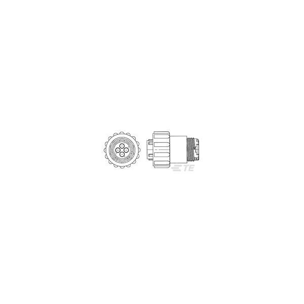 TE Connectivity 788157-1 CPC Circular Conn Plug Male Unshrouded 13...