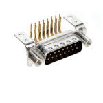 Amphenol L717DFA15P1ATN DSub Male Machined Signal 7.5A Right Angle PCB