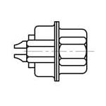 Amphenol Industrial MUSBDA1130 USB Connector Rugged Male Shrouded Vertical