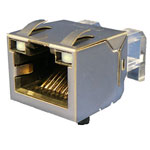 Amphenol RJSSE5080 Modular Connector Female Shrouded RJ45 1Port 8P8C Cat