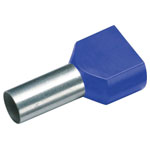 Cimco 187710 Twin ferrule 2.5 mm² Partially insulated Blue 100 pcs