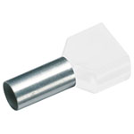 Cimco 187717 Twin ferrule 0.5 mm² White Partially insulated 100 pcs