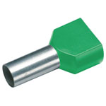 Cimco 187727 Ferrules Twin ferrule 6 mm² Partially insulated Green 100 pcs