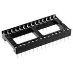 Connfly DS1009-28AT1WS-0A2 IC socket 2.54 mm pitch 28 pins tube packaging