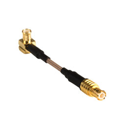 IntelliConnect C-MCXPMCXPRA-RG178-50MM Cable Assembly MCX Plug to MCX R/A Plug