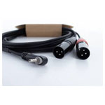 Cordial 14873 Cordial EY 1 WRMM XLR Y adapter Black 1m 1x Jack 3.5mm to 2x XLR