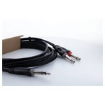 Cordial 14876 Y adapter Black PVC 1 m Twin cable 6.3 mm Jack/RCA Audio