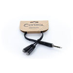 Cordial 14886 Y adapter Black PVC 0.30m 6.3mm Jack plug to 3.5mm sockets