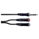 Cordial 14890 Cordial 14890 Jack 6.3 mm Y adapter 1xStereo 2xMono Black PVC 0.3m