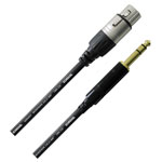 Cordial CFM 3 FV XLR Cable Black 3.00 m 1x XLR socket to 1x 6.35 mm Jack plug